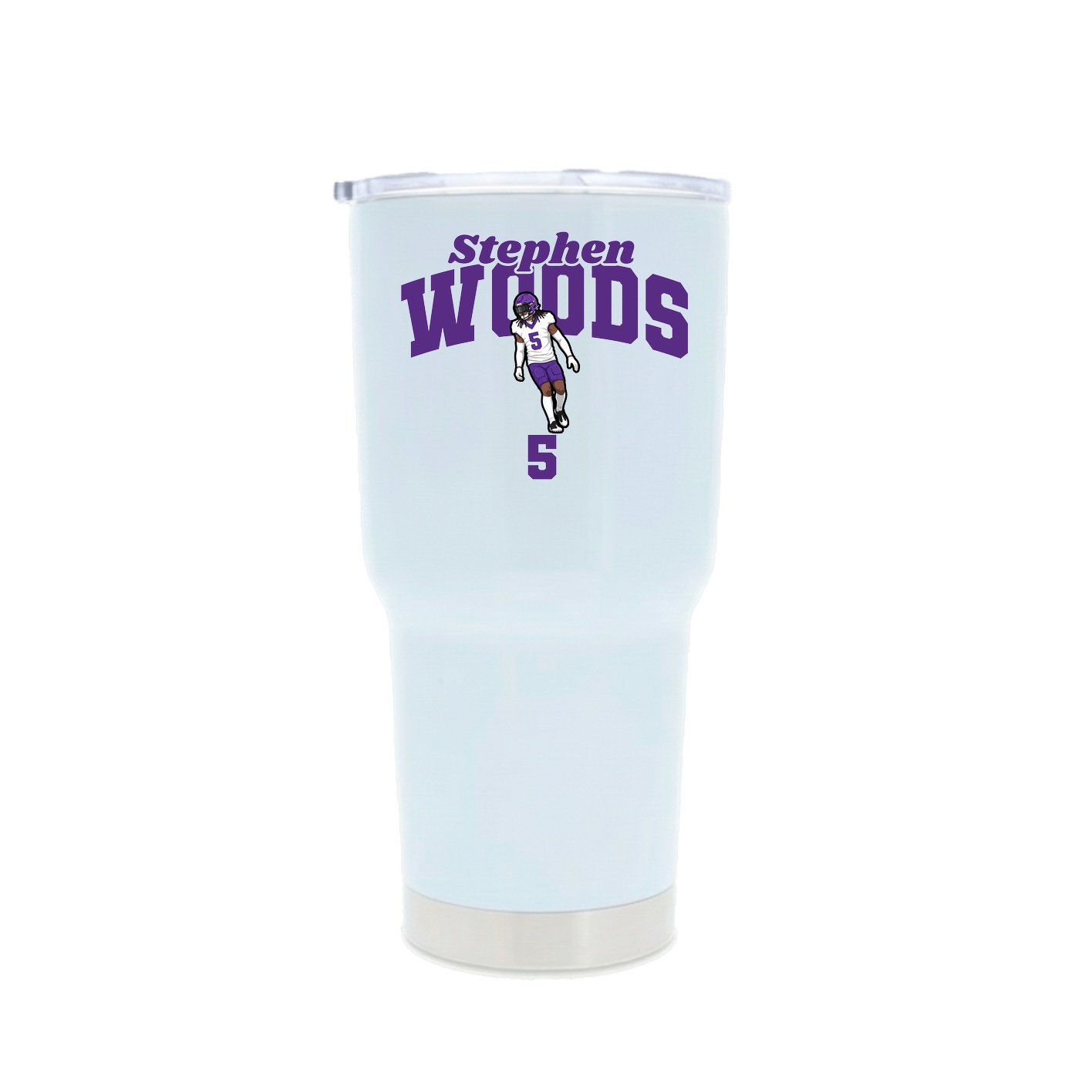 30oz Stainless Steel Tumbler — Signature Arch in White