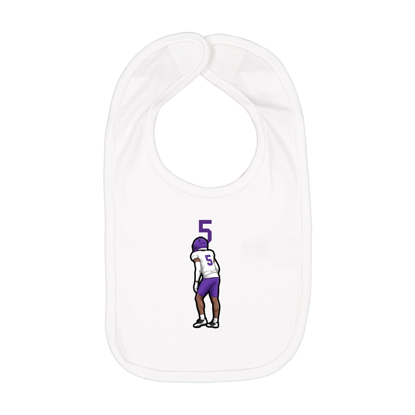 Infant Bib — Number Top in White