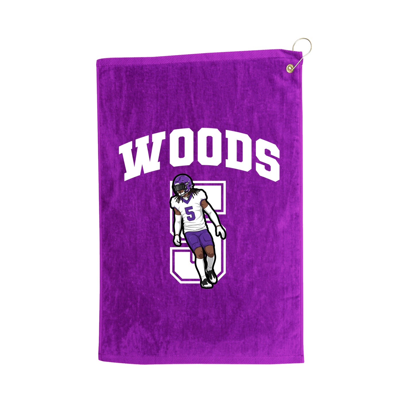 Golf Towel — Number in Purple