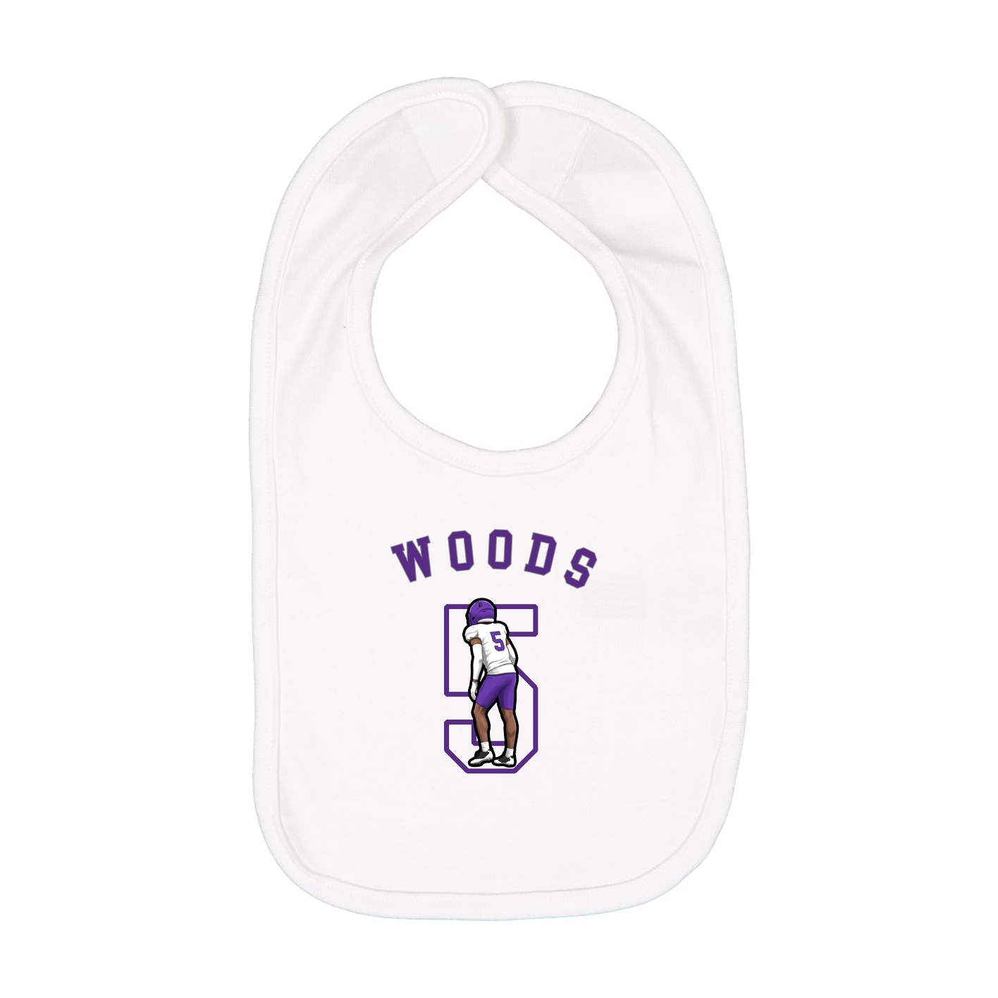 Infant Bib — Shirsey Arch in White