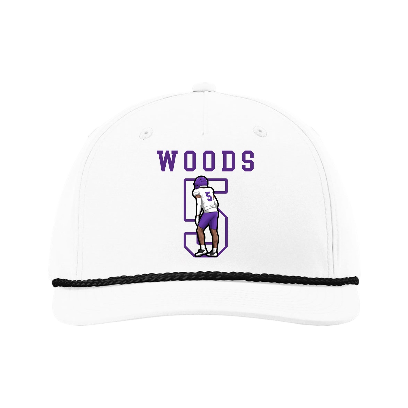 Five-Panel Classic Rope Cap — Shirsey in White