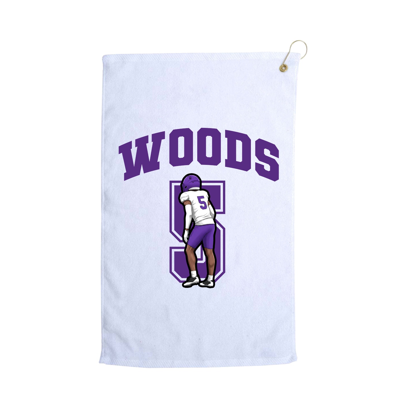Golf Towel — Number in White