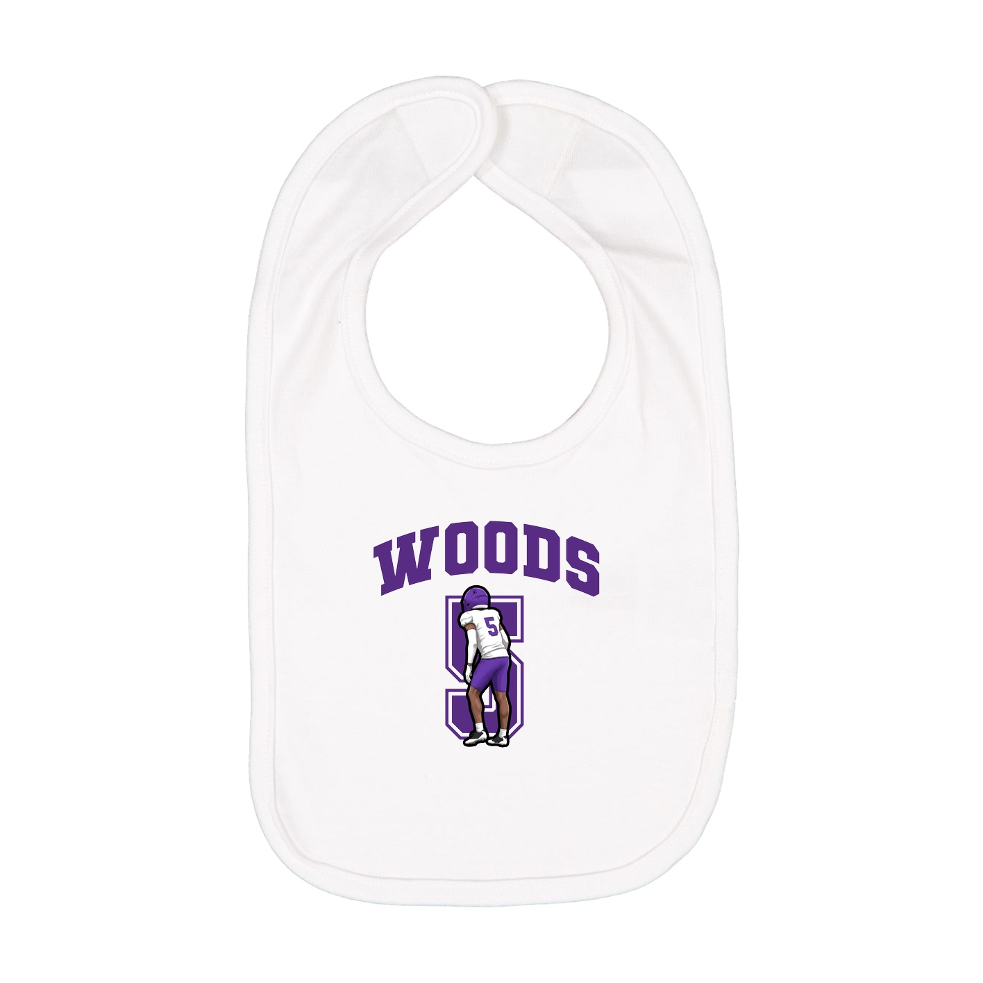 Infant Bib — Number in White