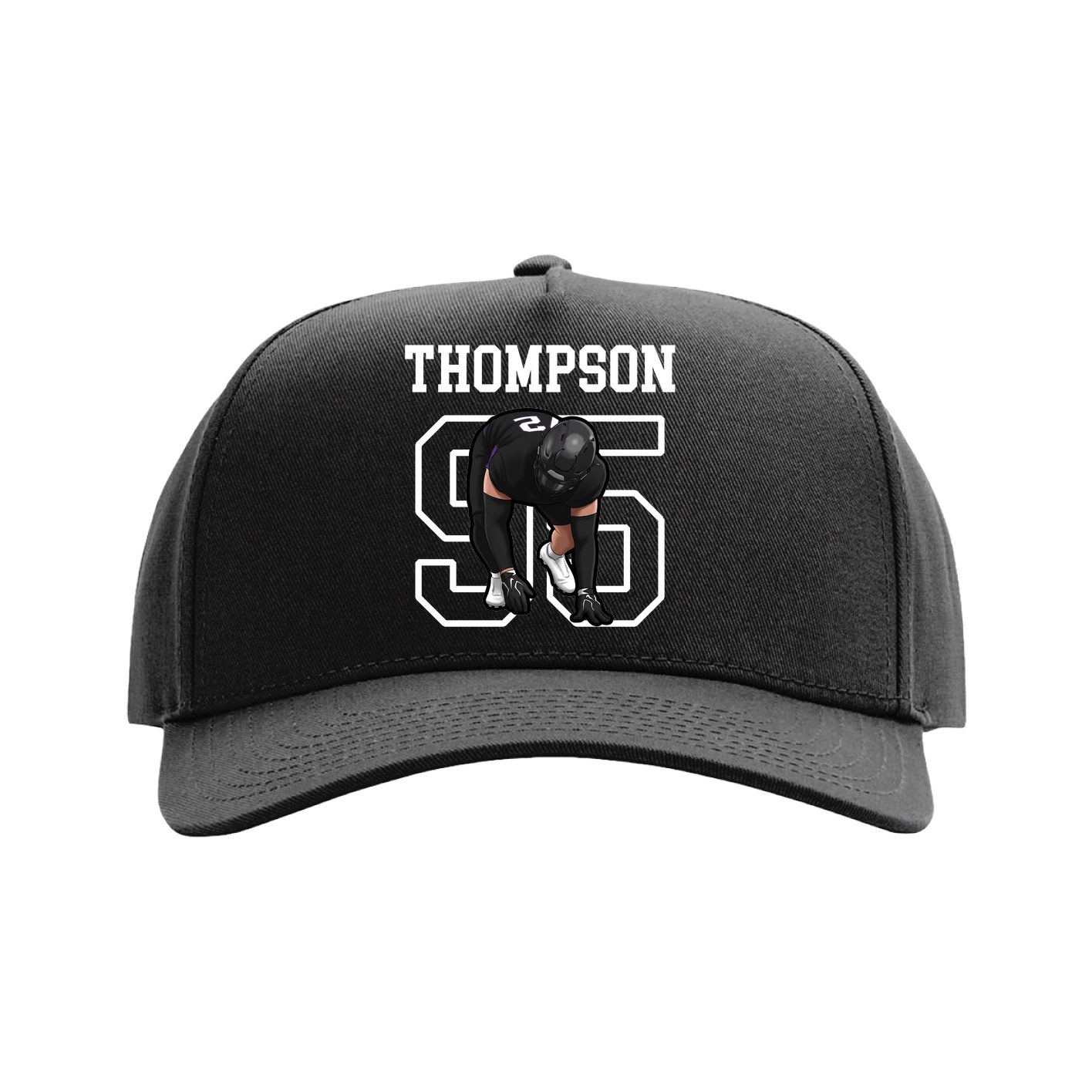 Full Fabric Five-Panel Champ Cap — Shirsey in Black