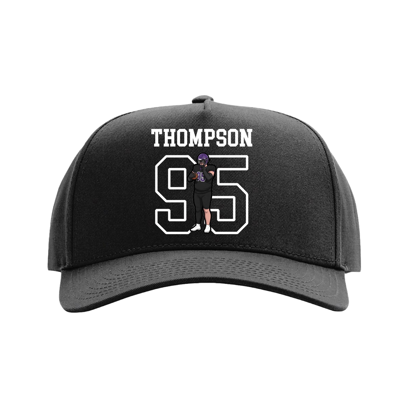 Full Fabric Five-Panel Champ Cap — Shirsey in Black