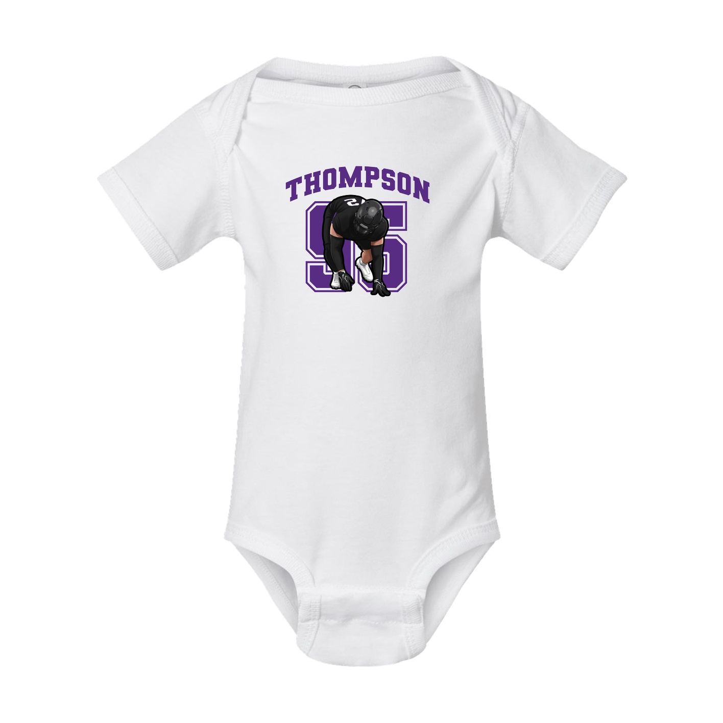 Baby Onesie — Number in White