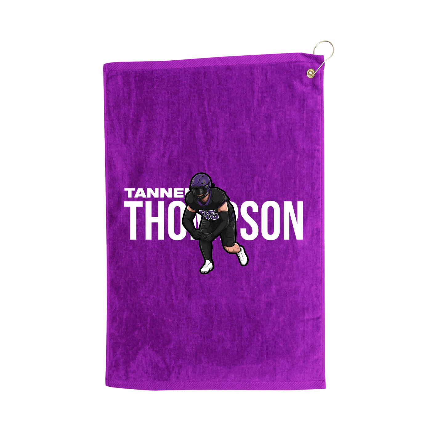 Golf Towel — Player Name in Purple