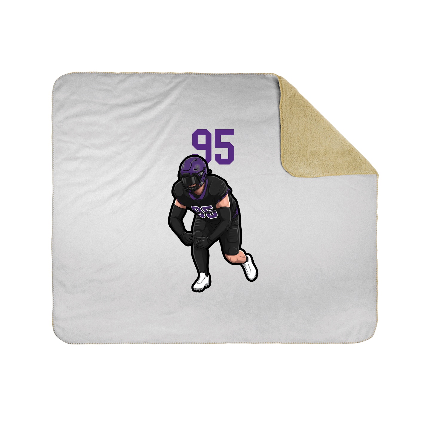 Throw Blanket — Number Top in White