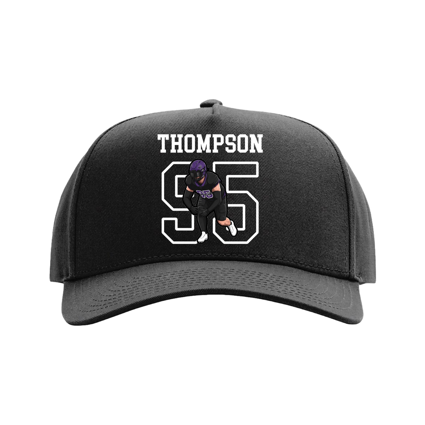 Full Fabric Five-Panel Champ Cap — Shirsey in Black