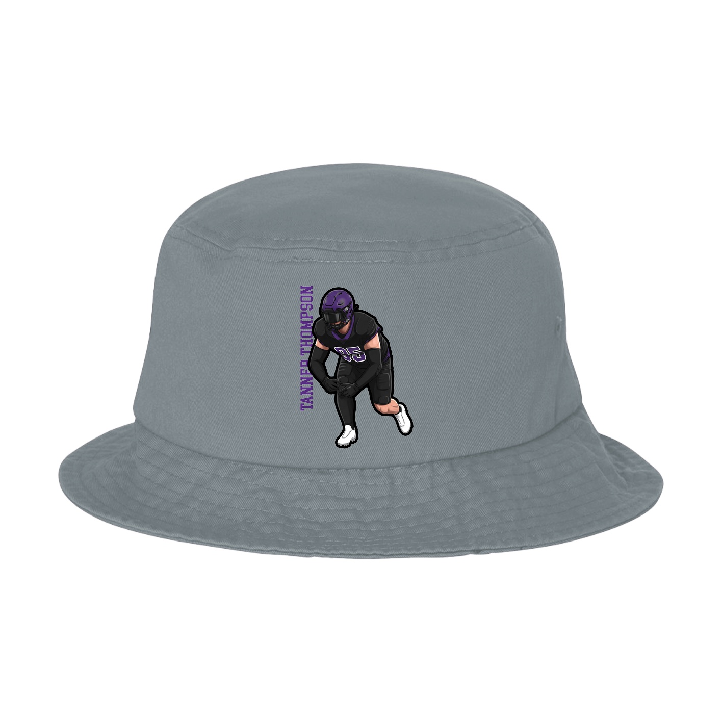 Bucket Cap — Name Vertical in Grey