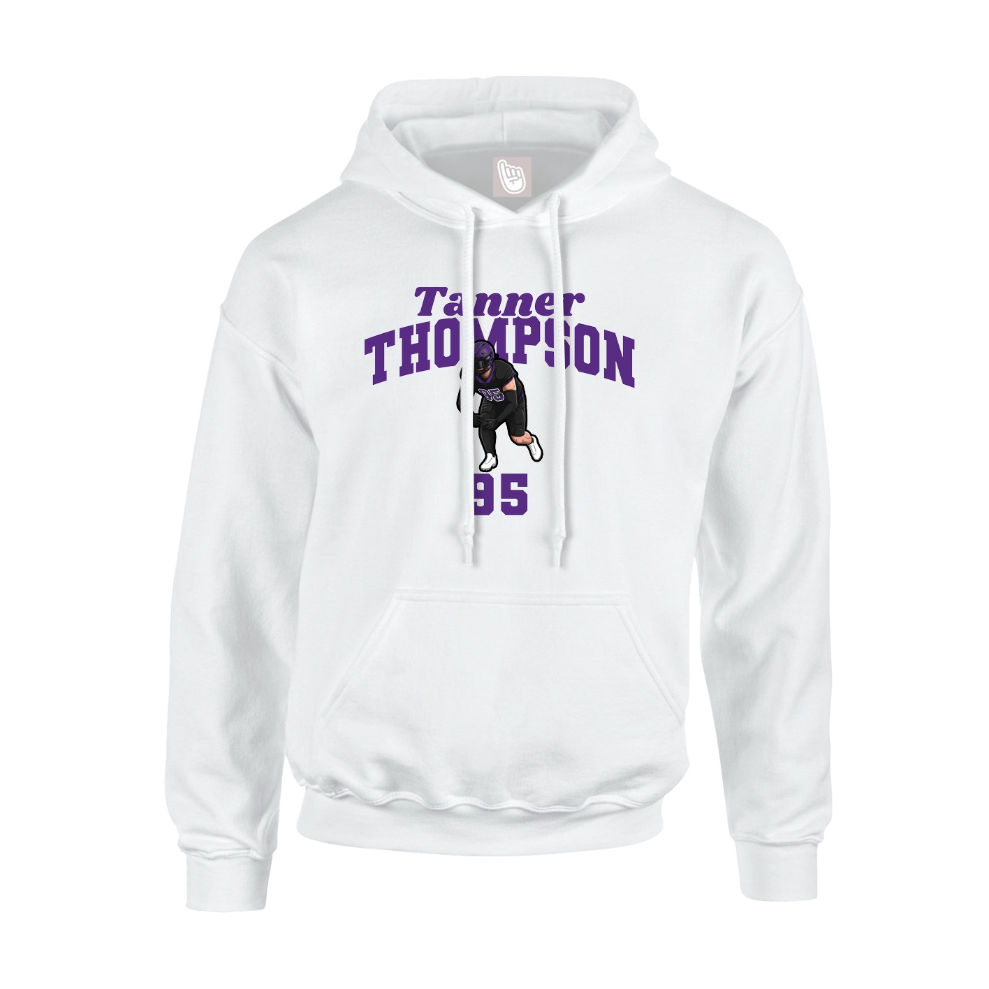 Youth Hoodie — Signature Arch in White