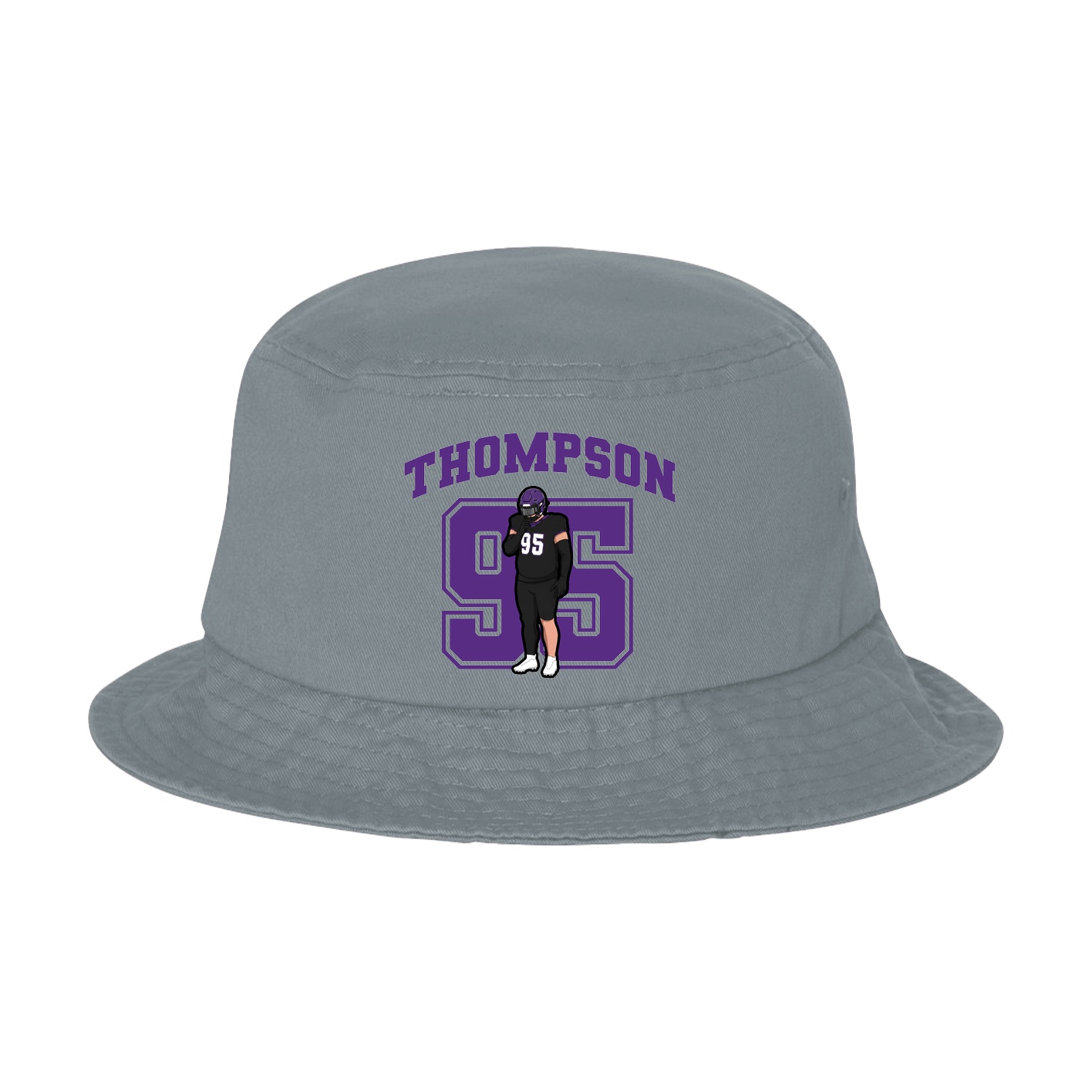 Bucket Cap — Number in Grey