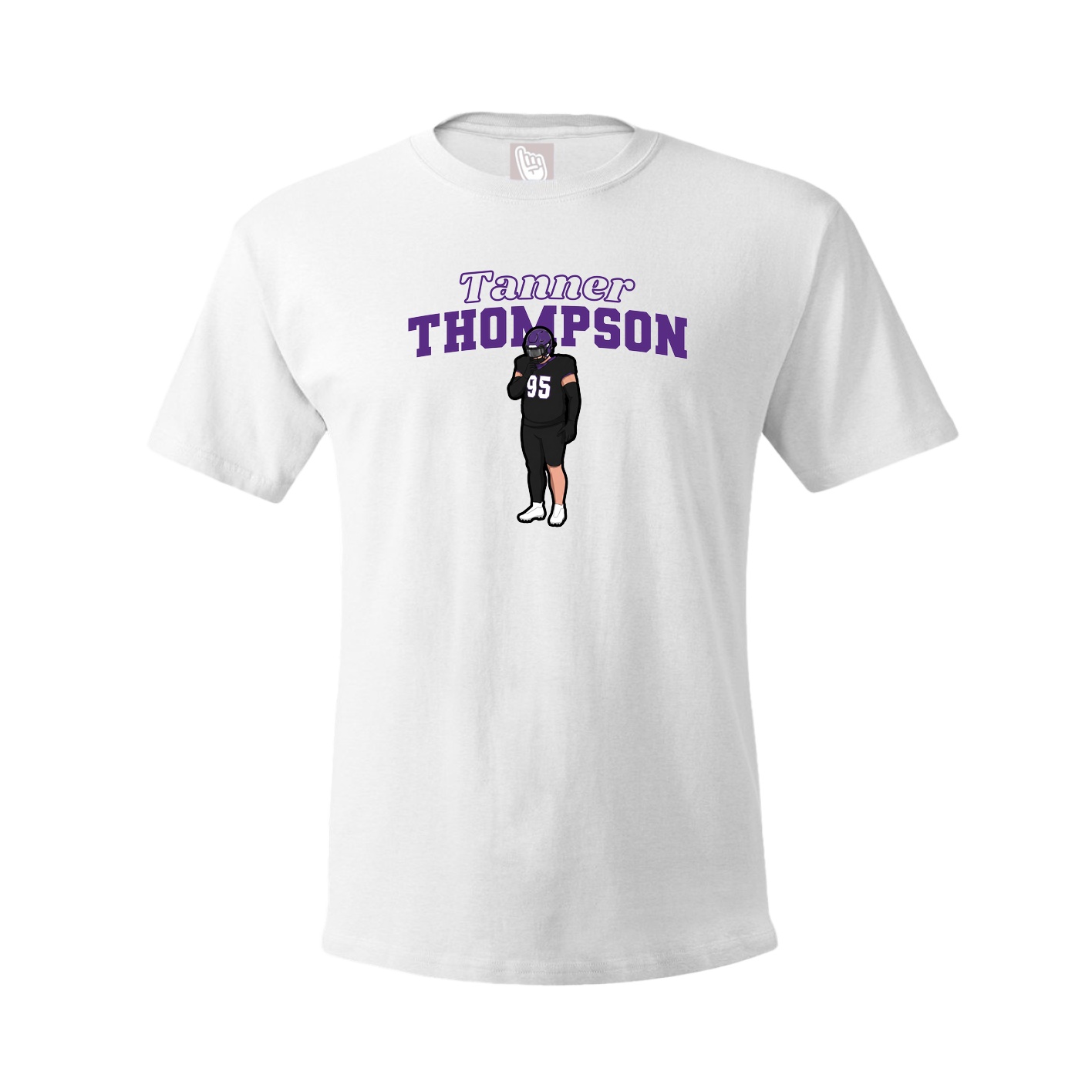 Youth Tee — Name Arch in White