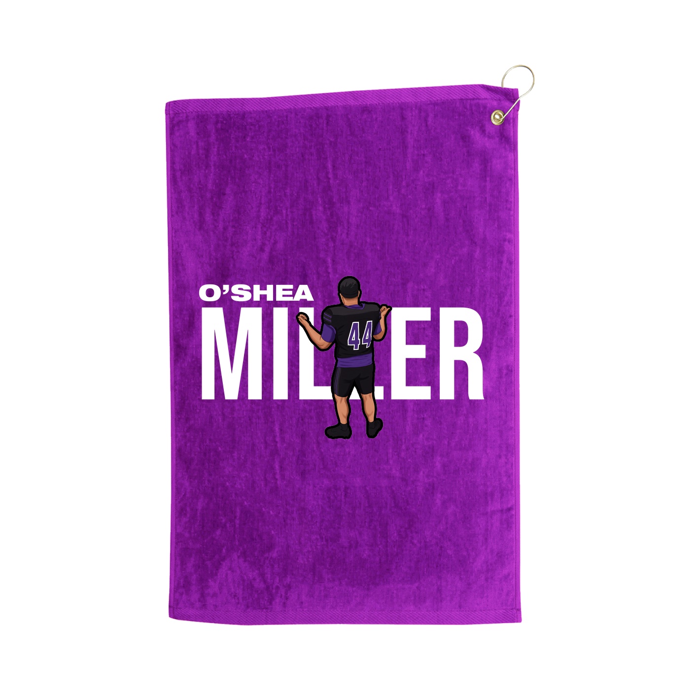 Golf Towel — Player Name in Purple