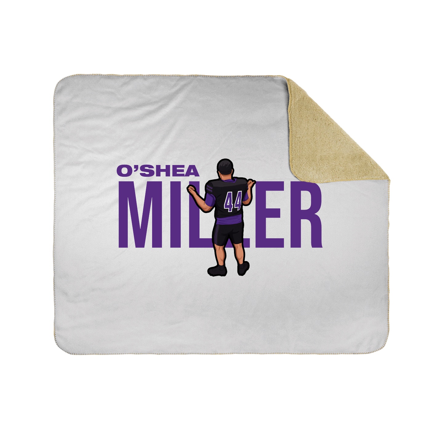 Throw Blanket — Player Name in White
