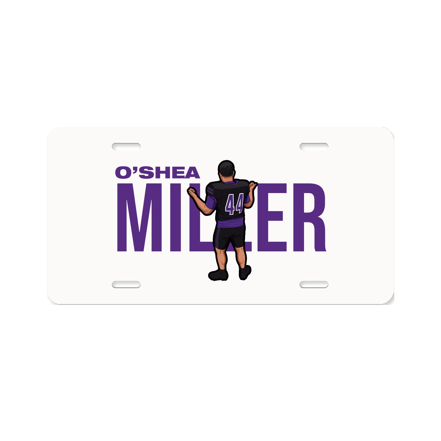 License Plate — Player Name in Classic