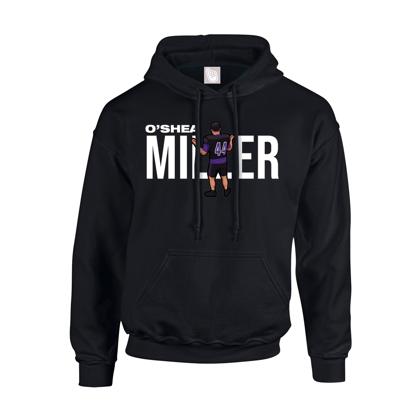 Youth Hoodie — Player Name in Black