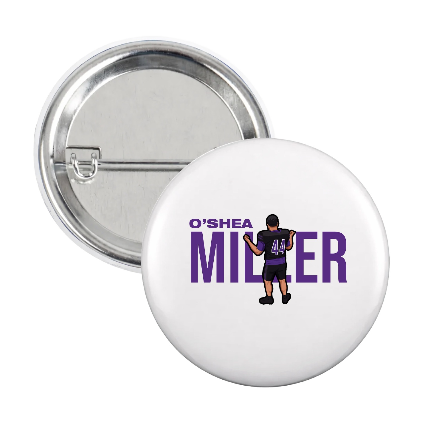 Game Day Button — Player Name in White