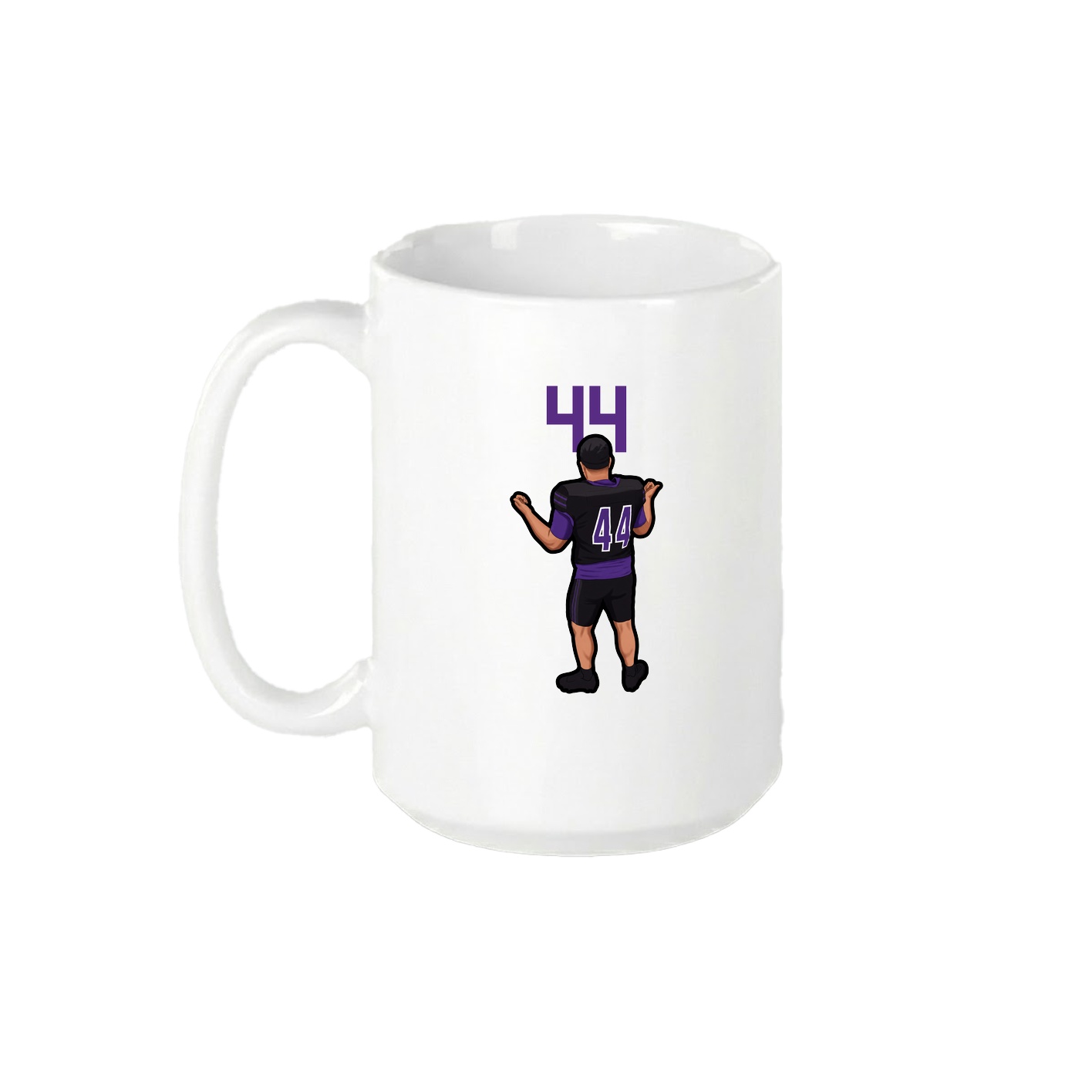 15oz Coffee Mug — Number Top in White