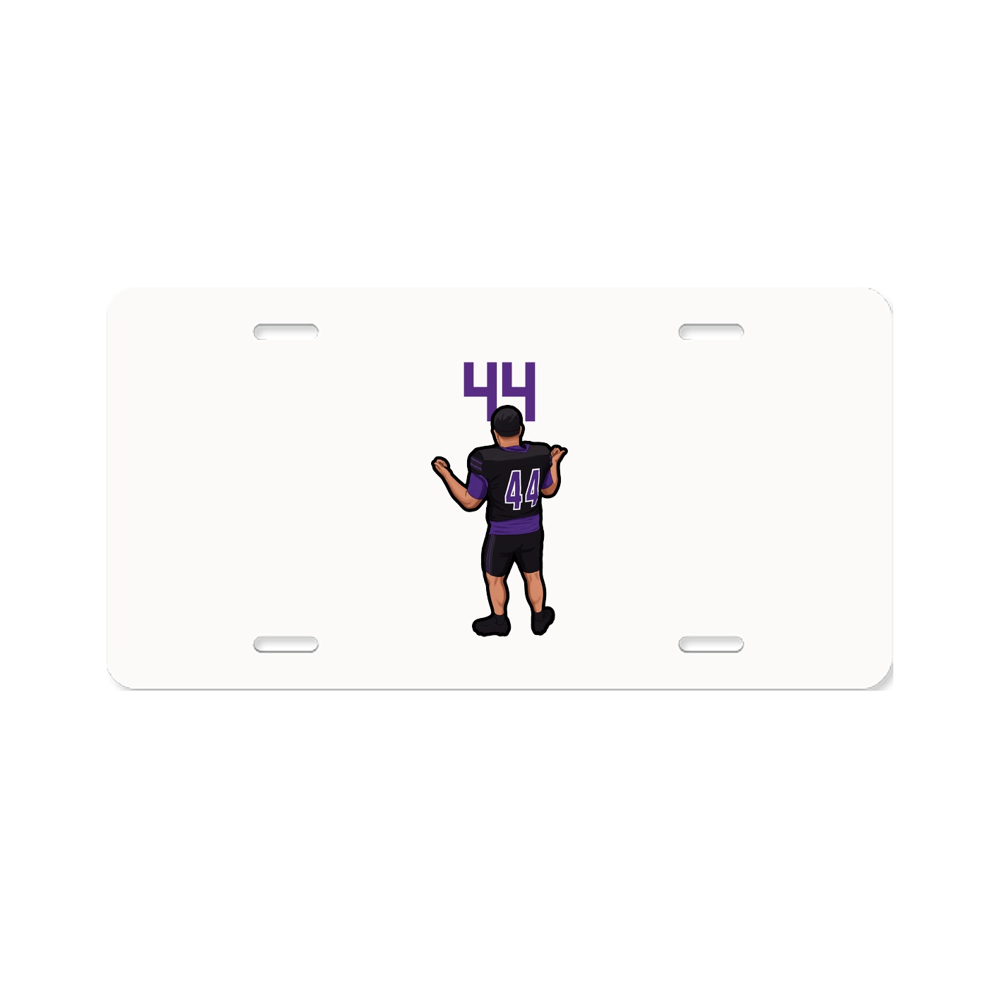 License Plate — Number Top in Classic
