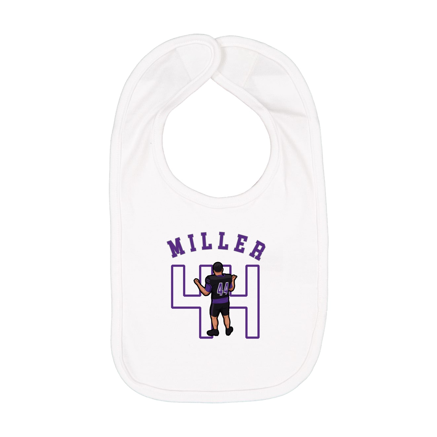 Infant Bib — Shirsey Arch in White