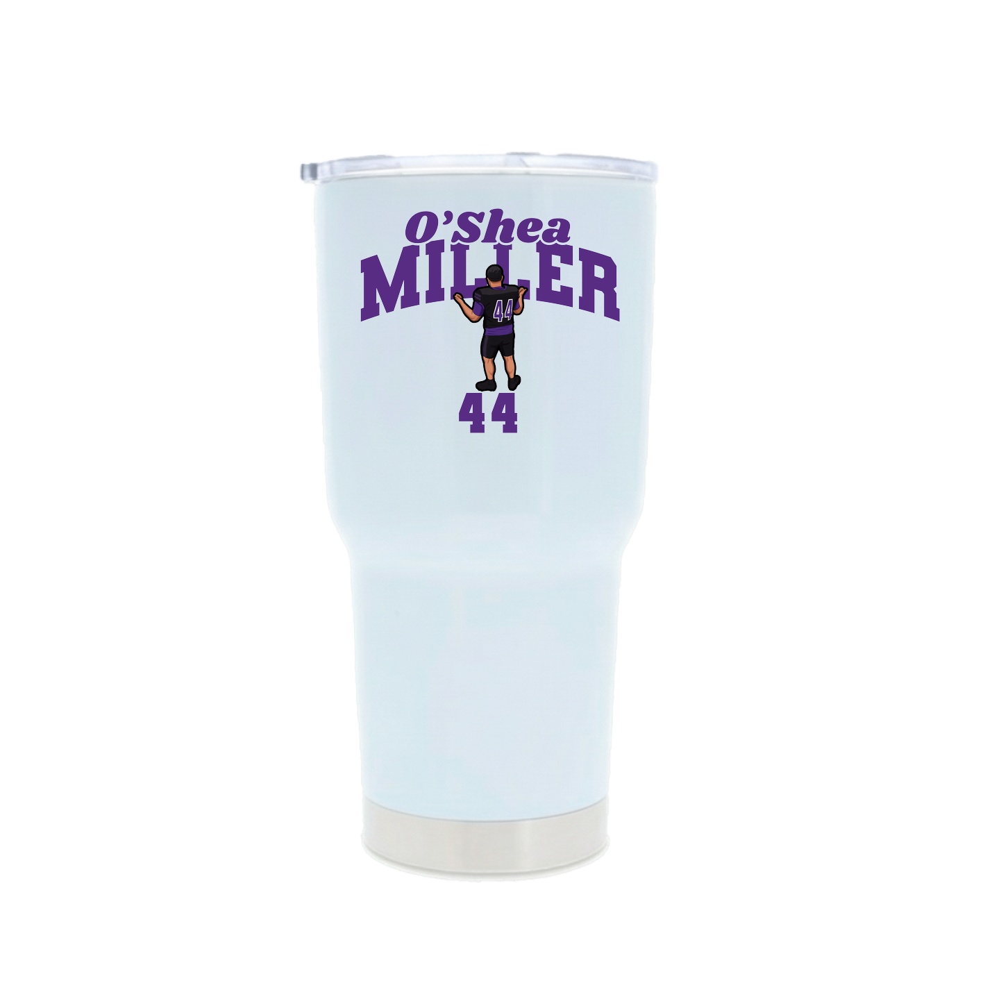 30oz Stainless Steel Tumbler — Signature Arch in White