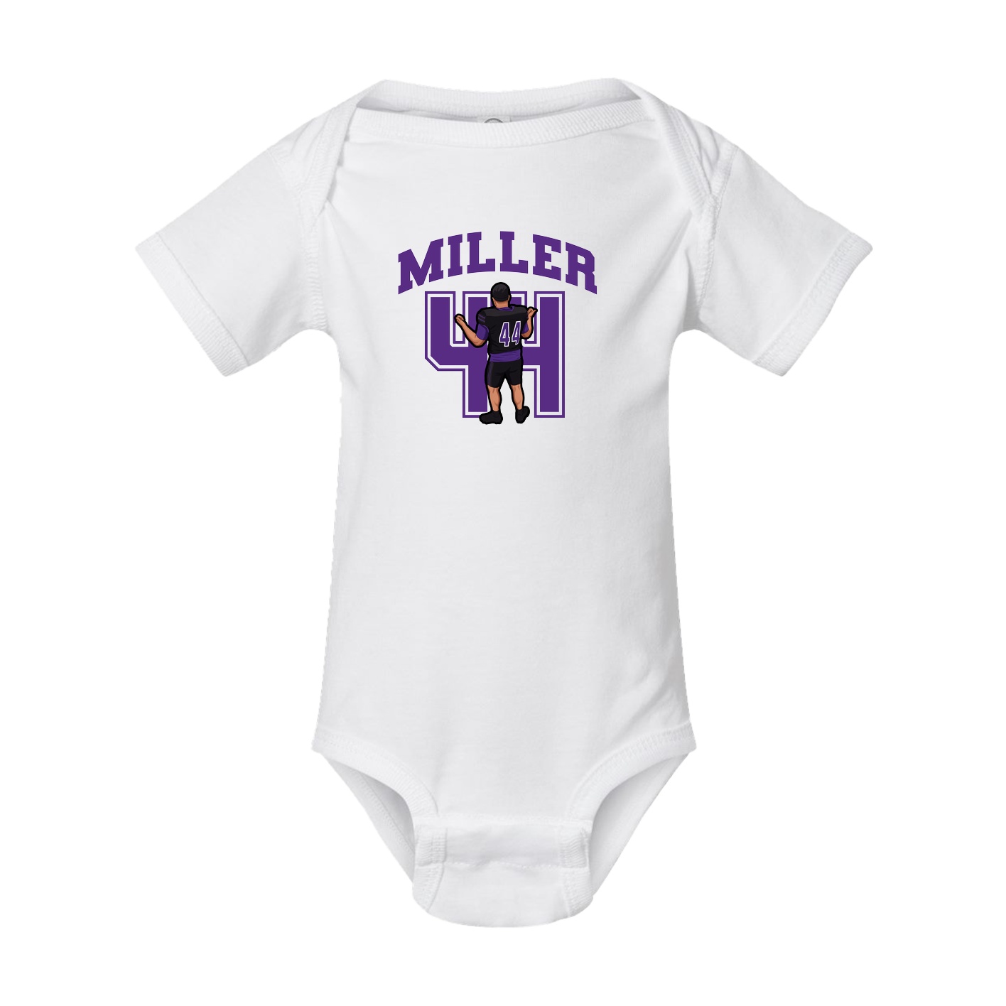 Baby Onesie — Number in White