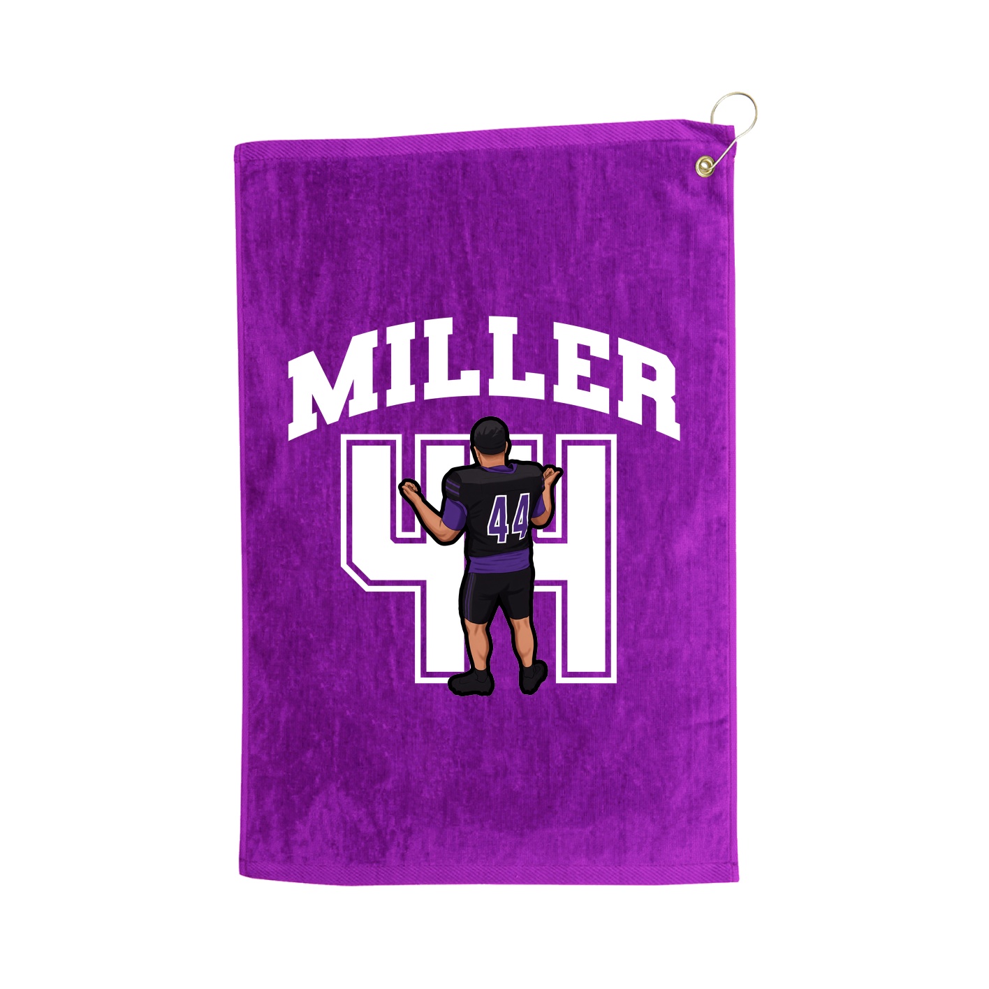 Golf Towel — Number in Purple