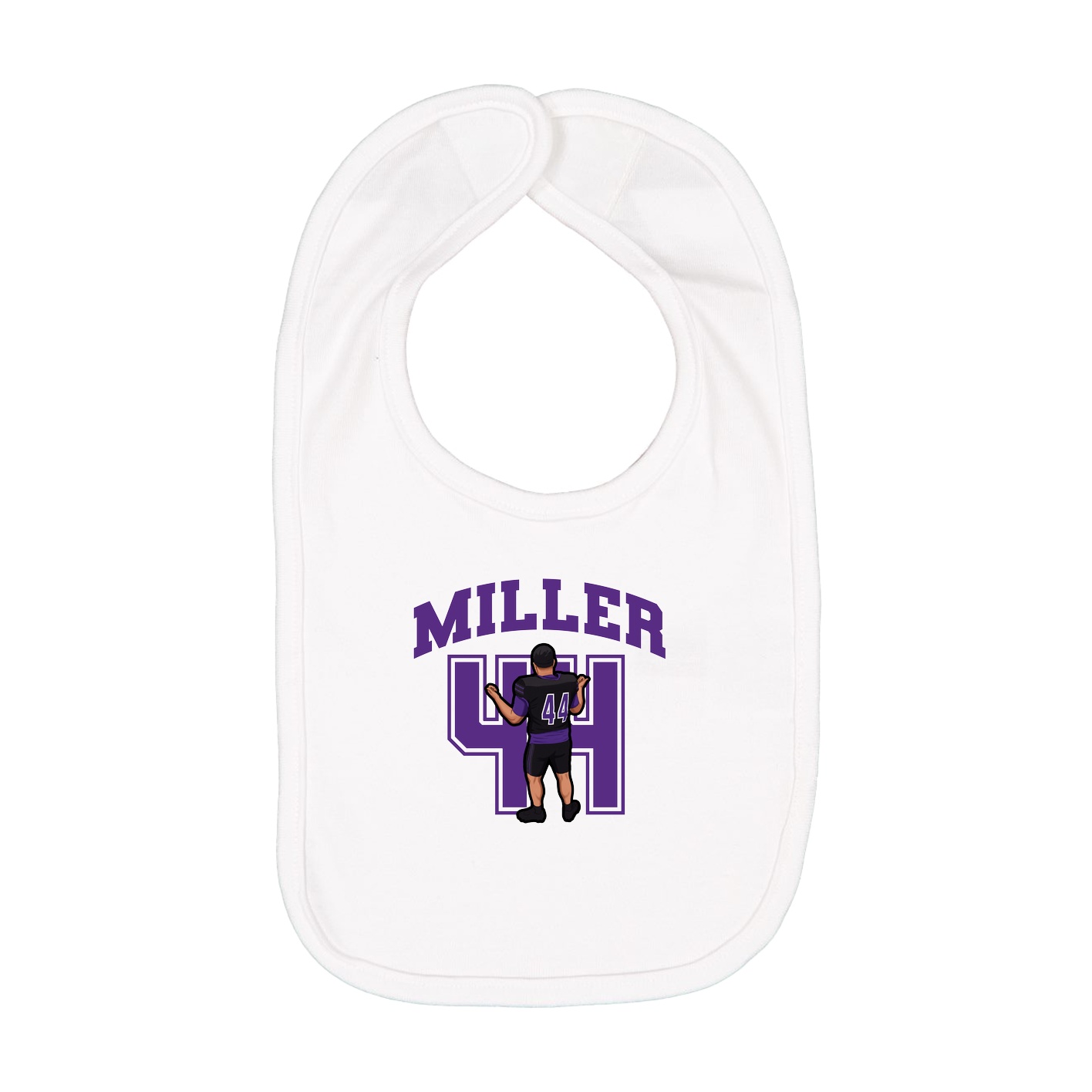 Infant Bib — Number in White