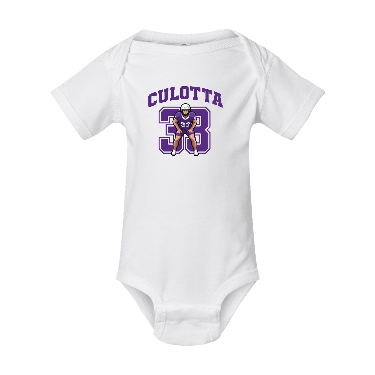 Baby Onesie — Number in White