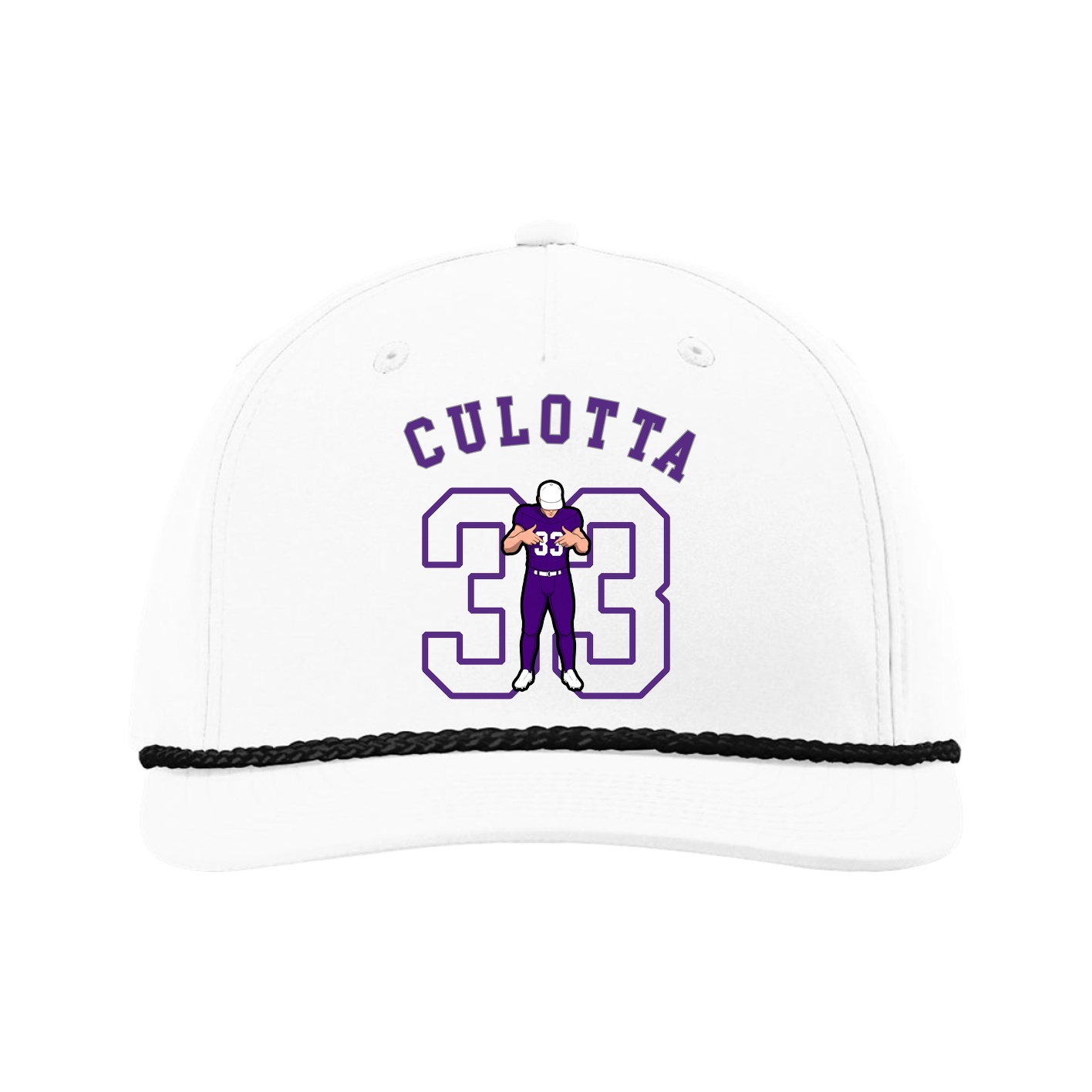 Five-Panel Classic Rope Cap — Shirsey Arch in White