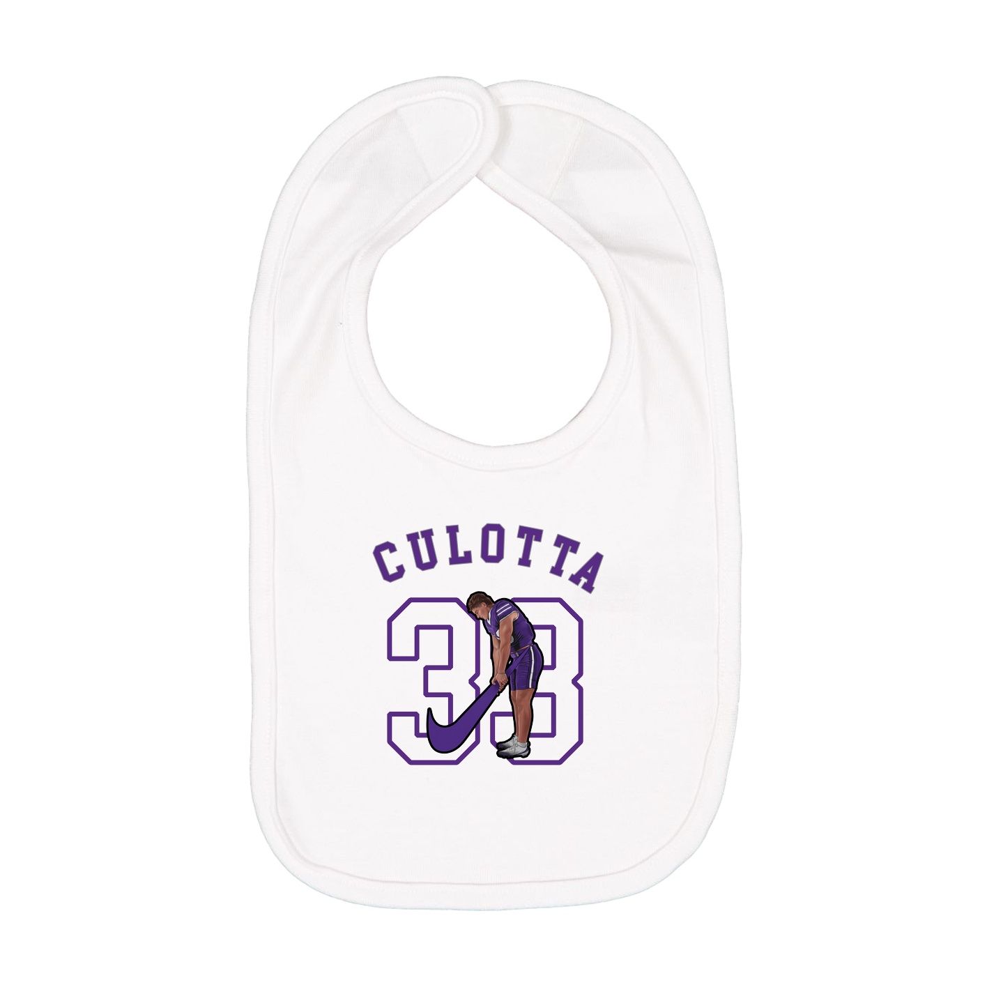 Infant Bib — Shirsey Arch in White