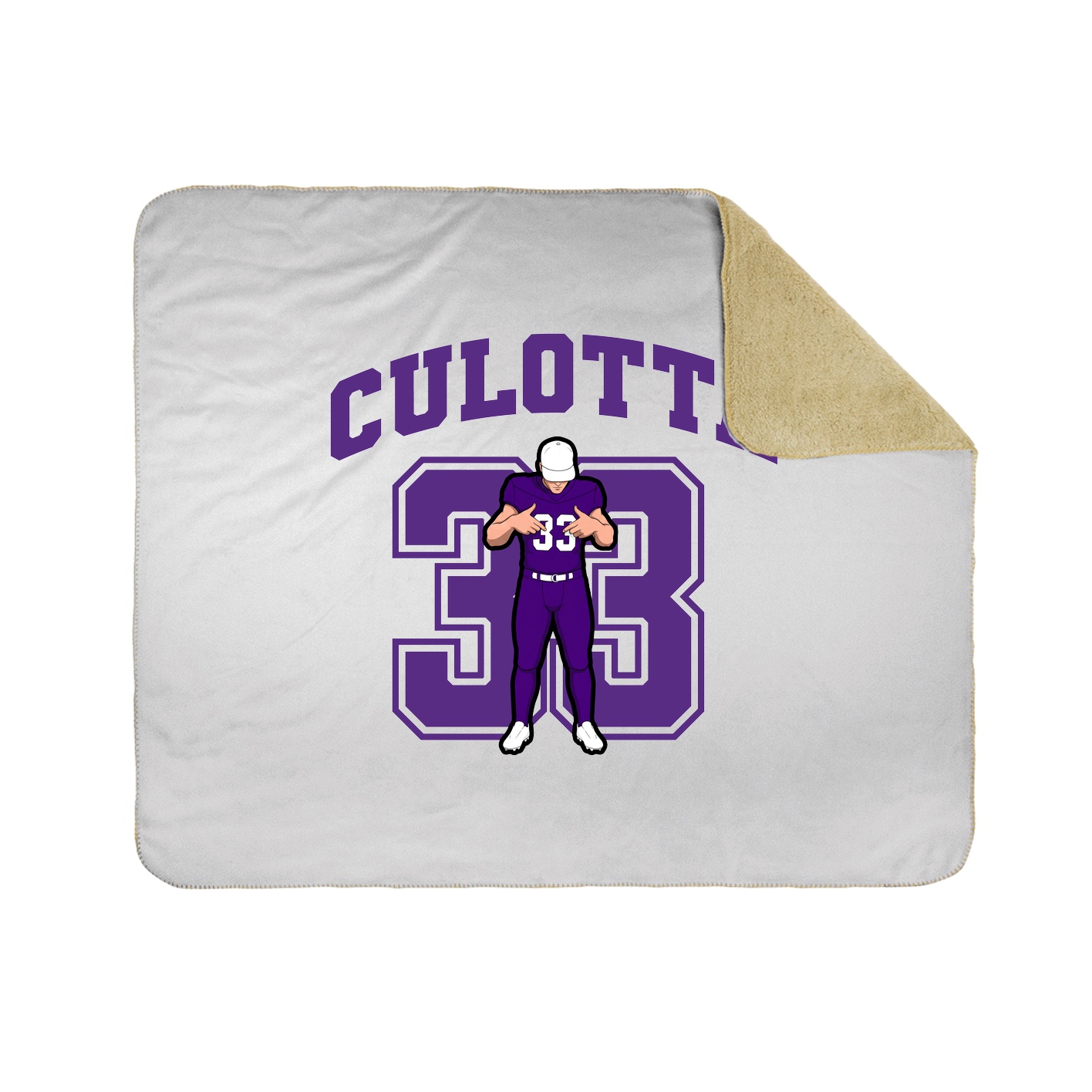 Throw Blanket — Number in White