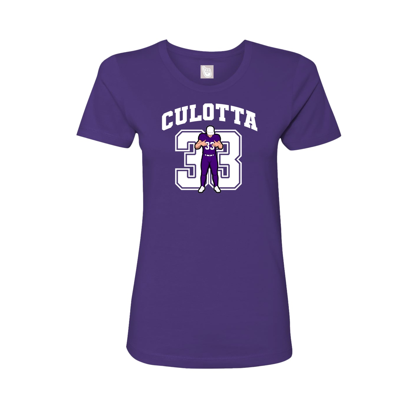 Fitted Women's Tee — Number in Purple