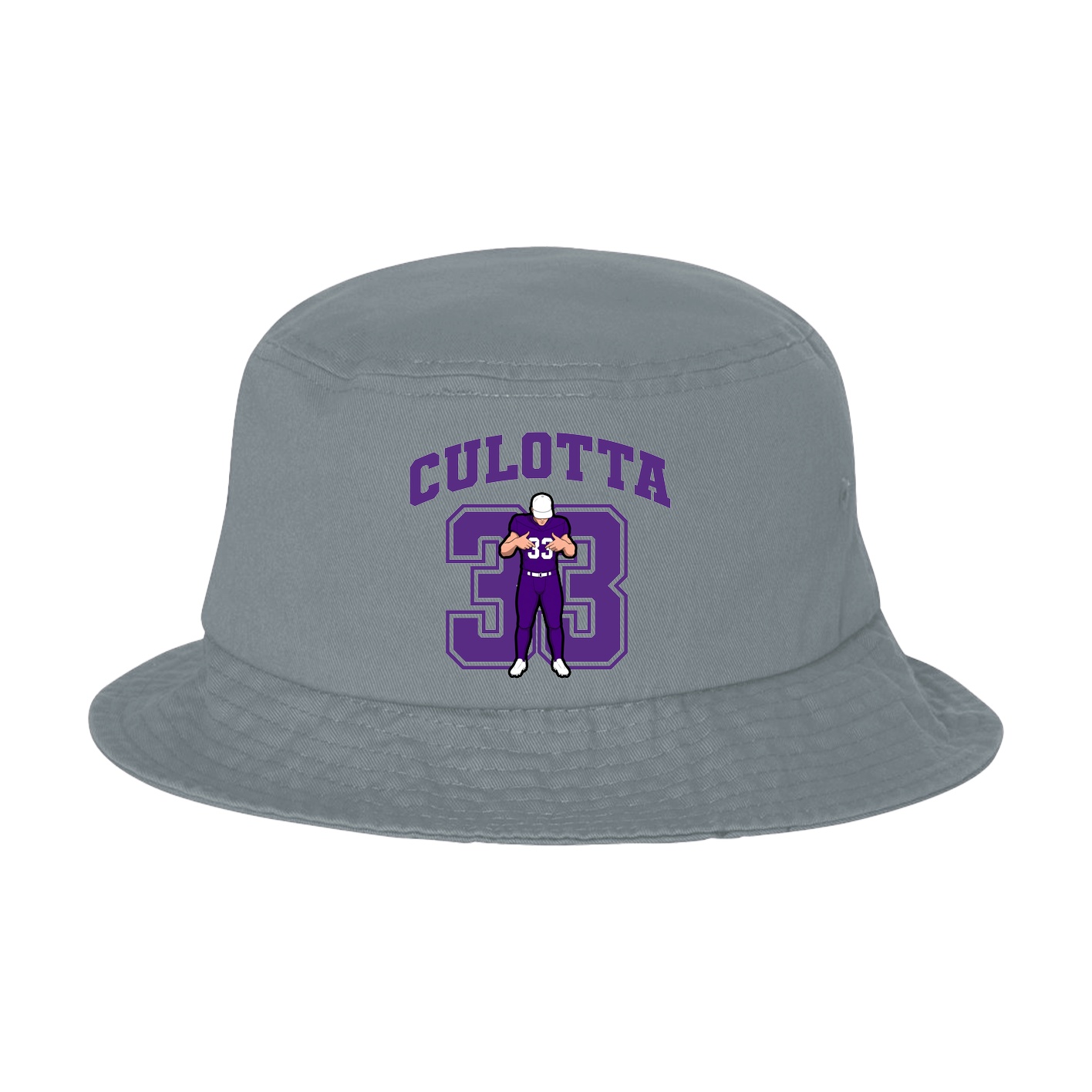 Bucket Cap — Number in Grey