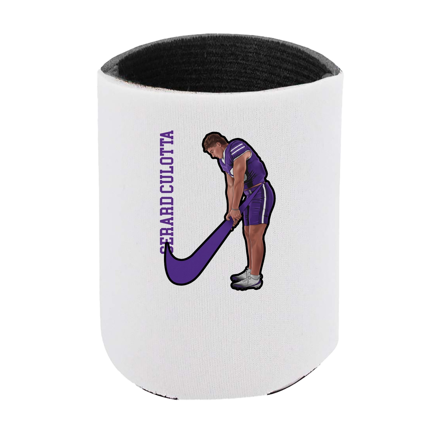Can Holder — Name Vertical in White