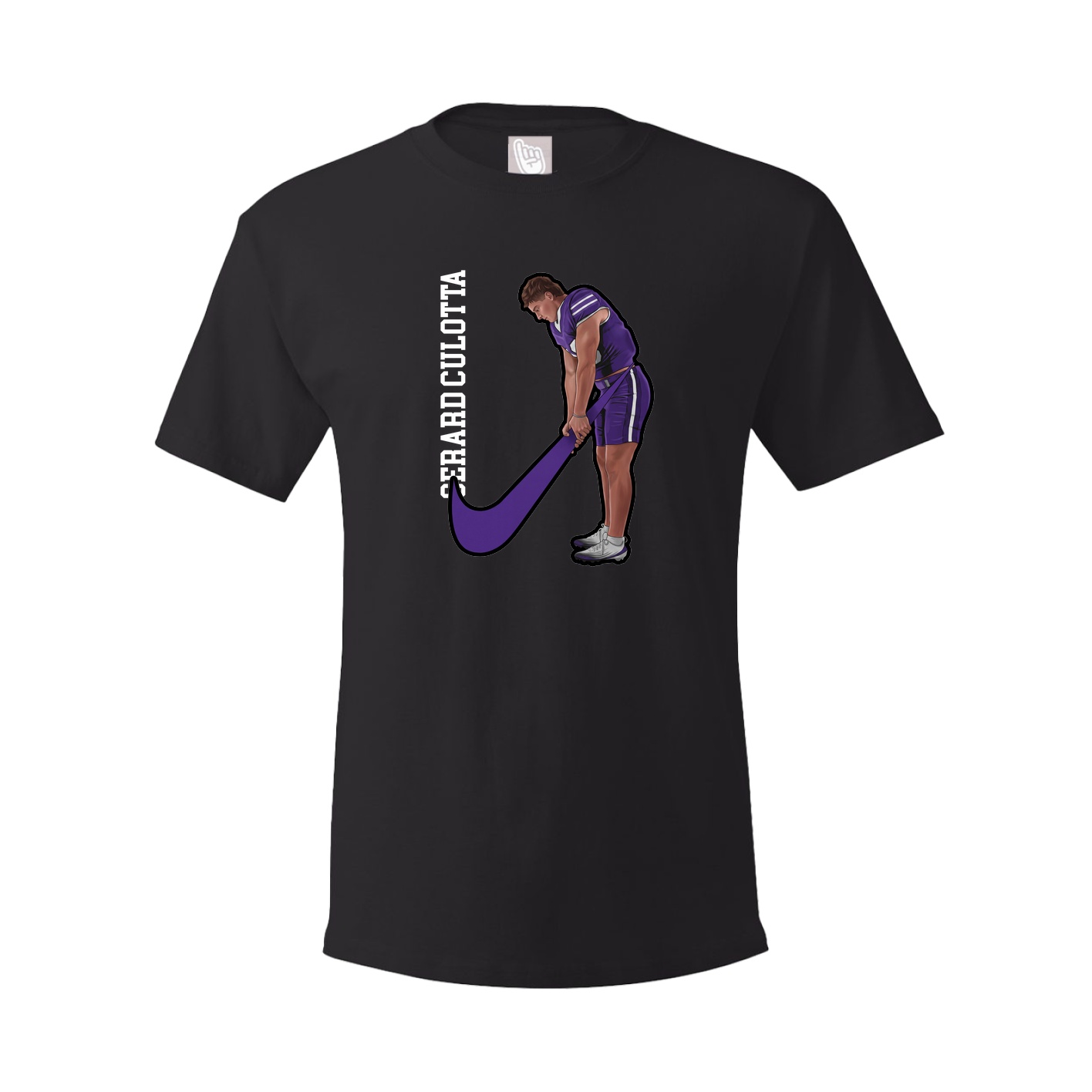 Youth Tee — Name Vertical in Black