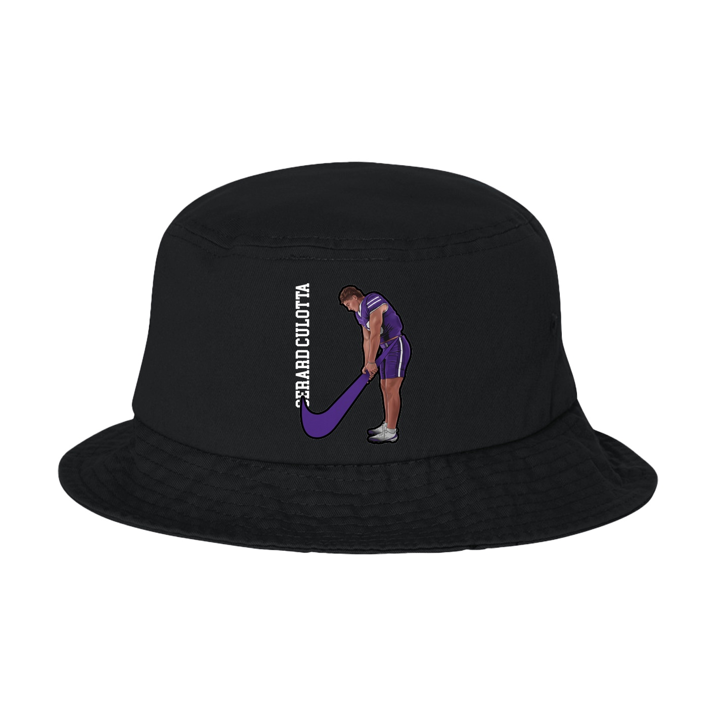 Bucket Cap — Name Vertical in Black