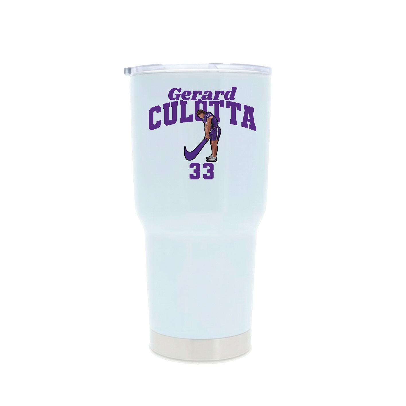 30oz Stainless Steel Tumbler — Signature Arch in White
