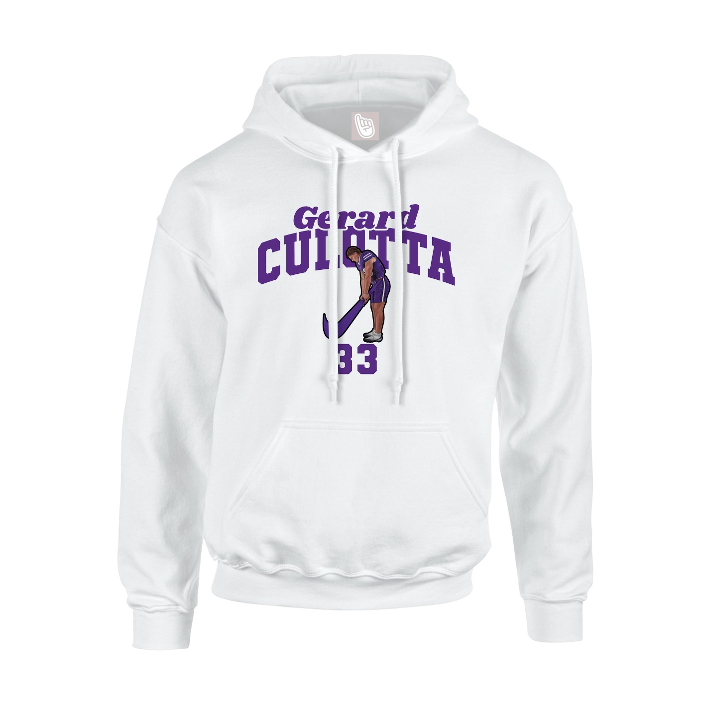 Youth Hoodie — Signature Arch in White