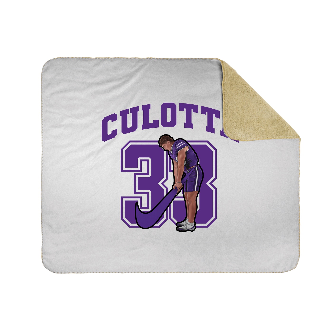 Throw Blanket — Number in White