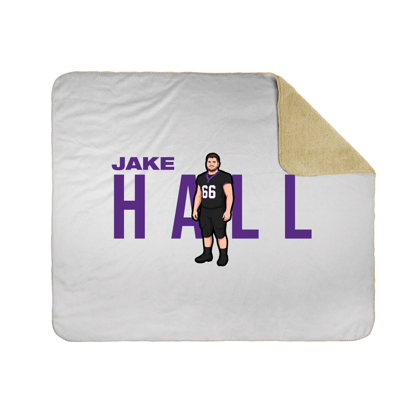 Throw Blanket — Player Name in White