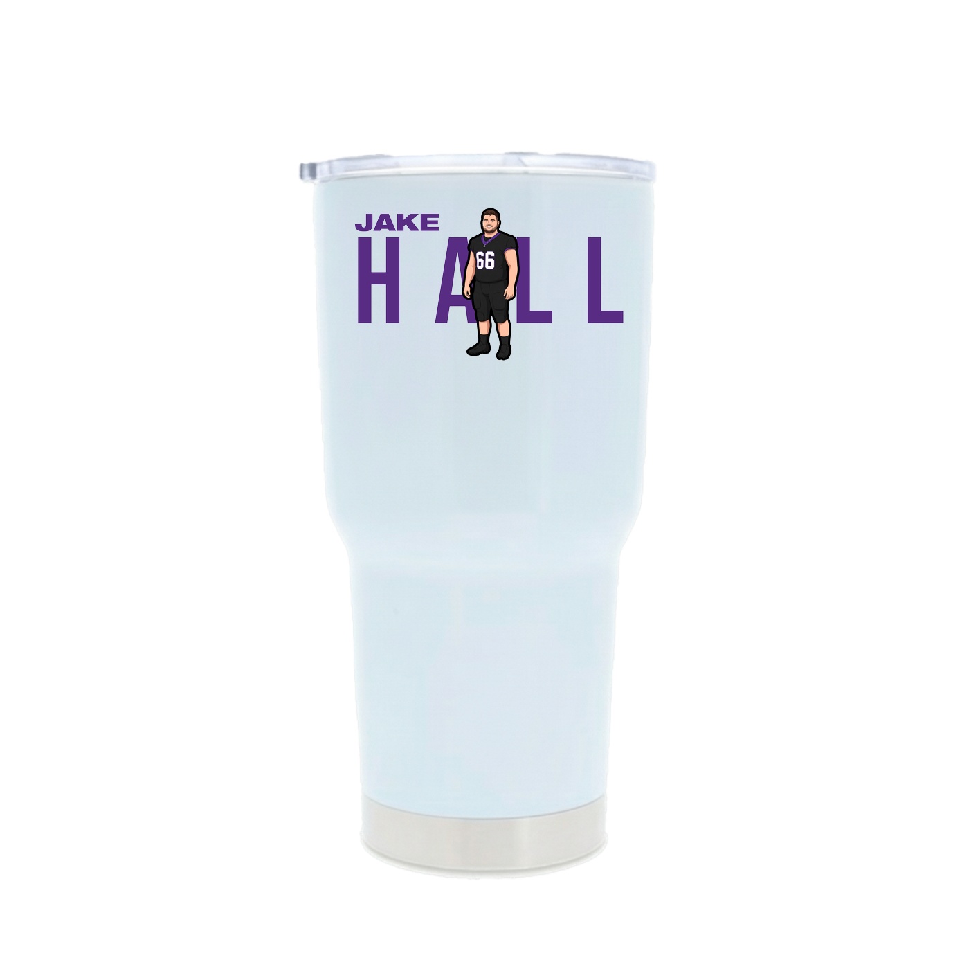 30oz Stainless Steel Tumbler — Player Name in White