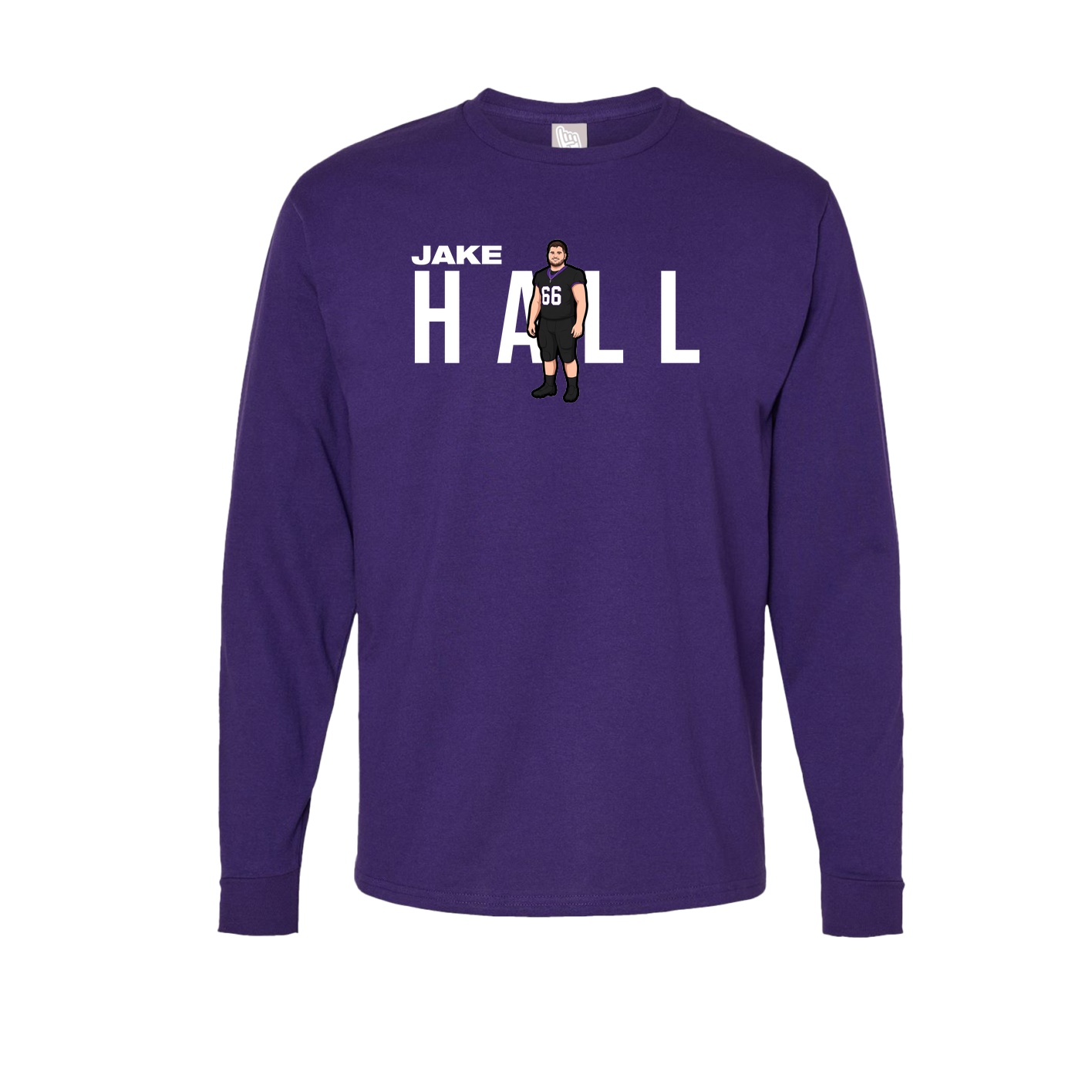Long Sleeve Tee — Player Name in Purple