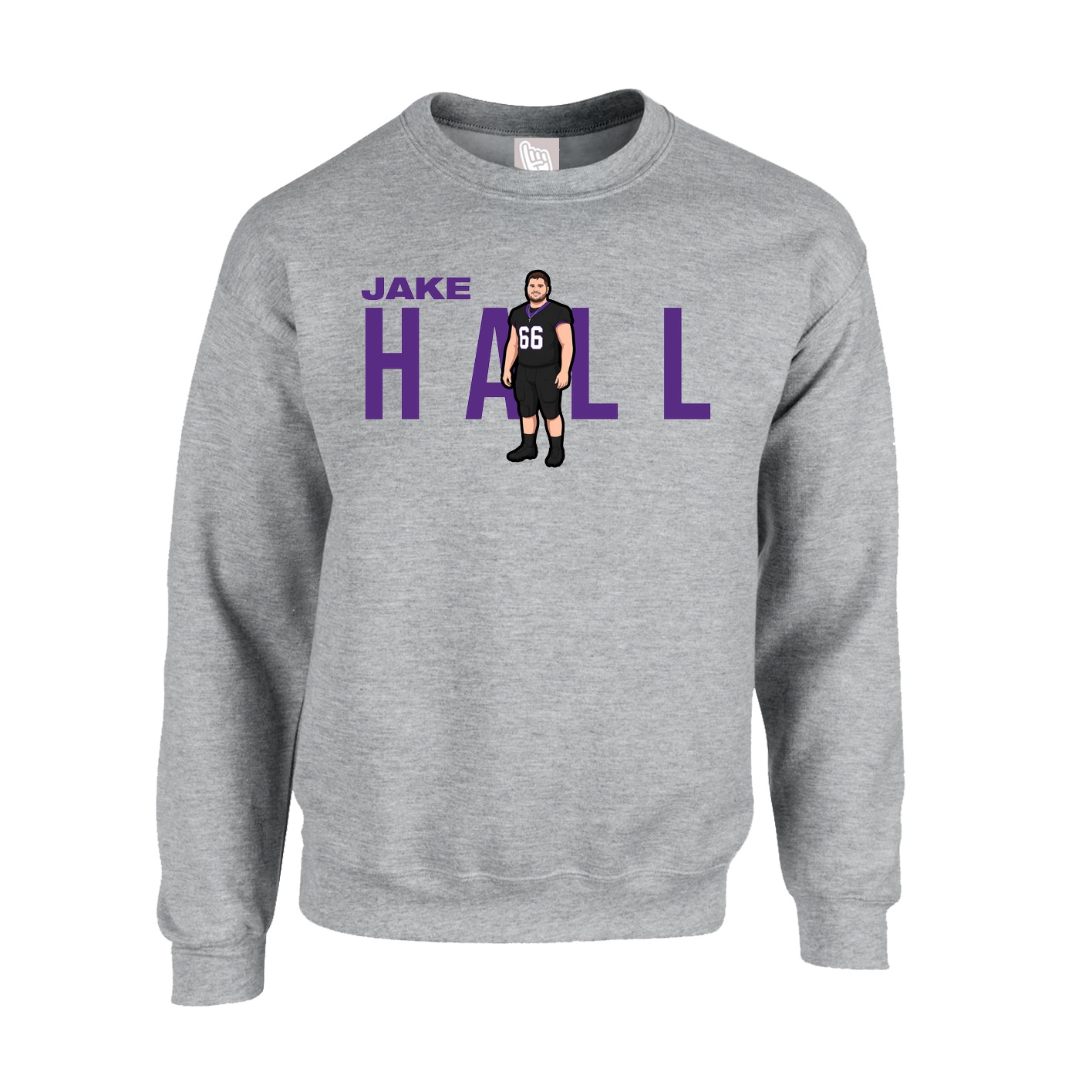Fleece Crew — Player Name in Grey