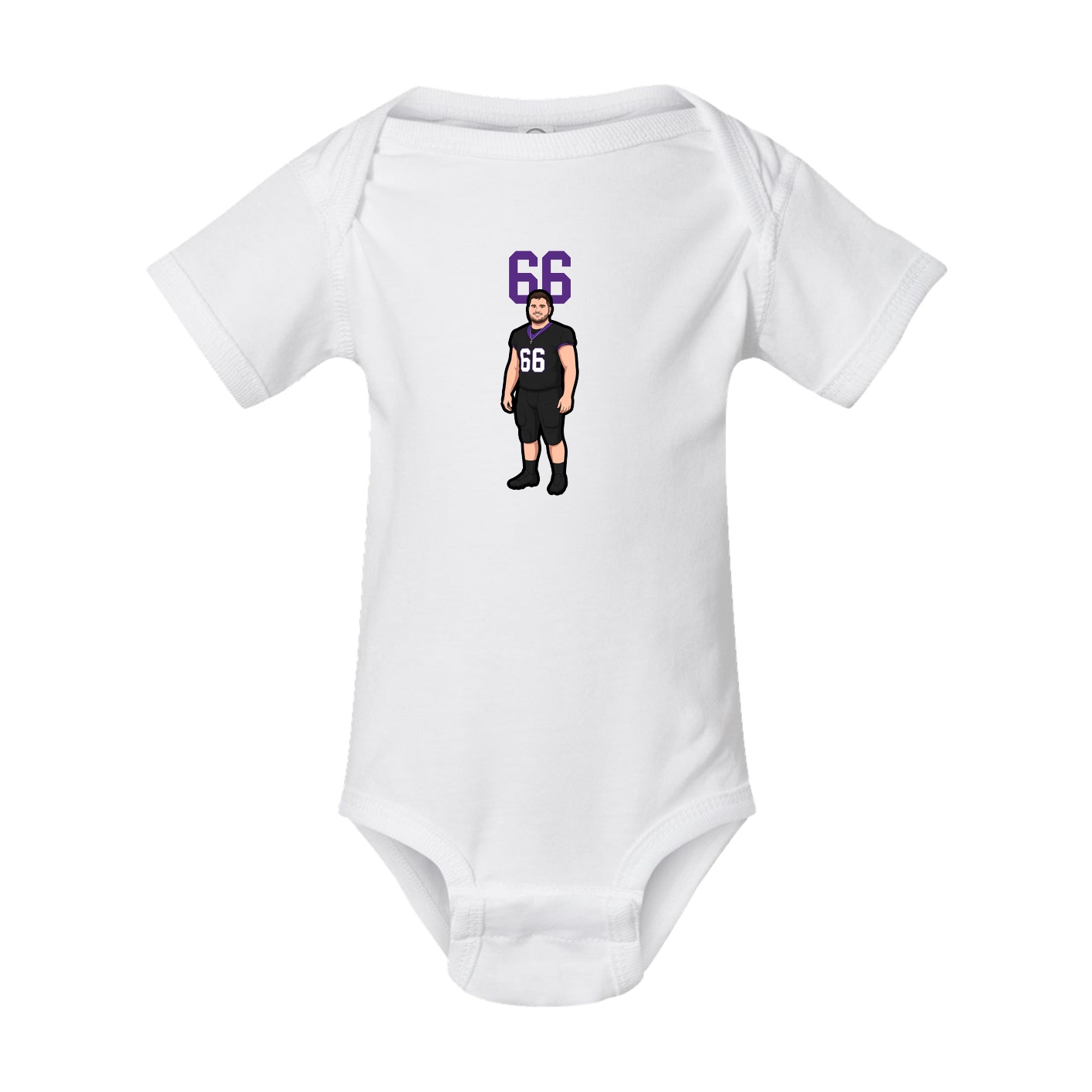 Baby Onesie — Number Top in White