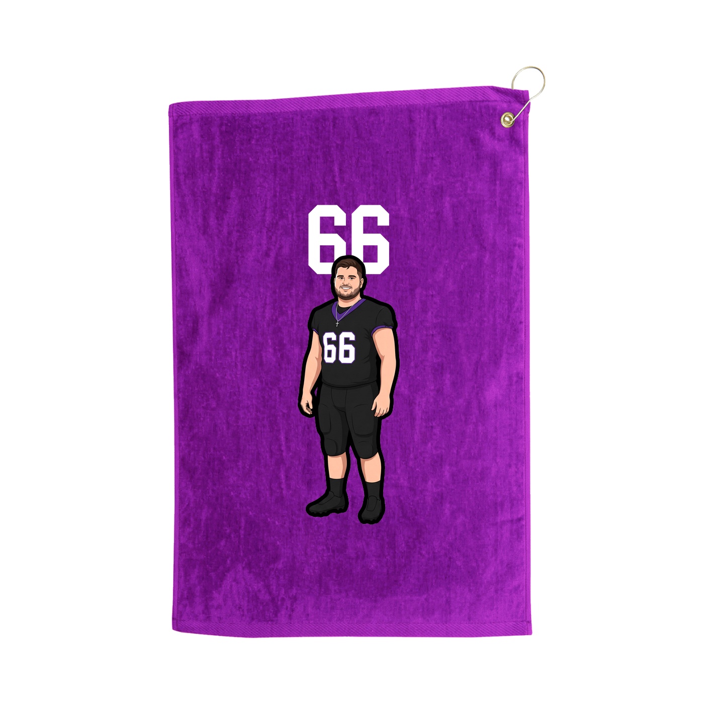 Golf Towel — Number Top in Purple