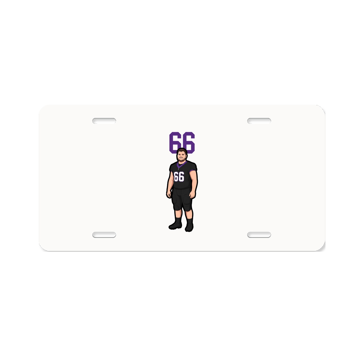 License Plate — Number Top in Classic