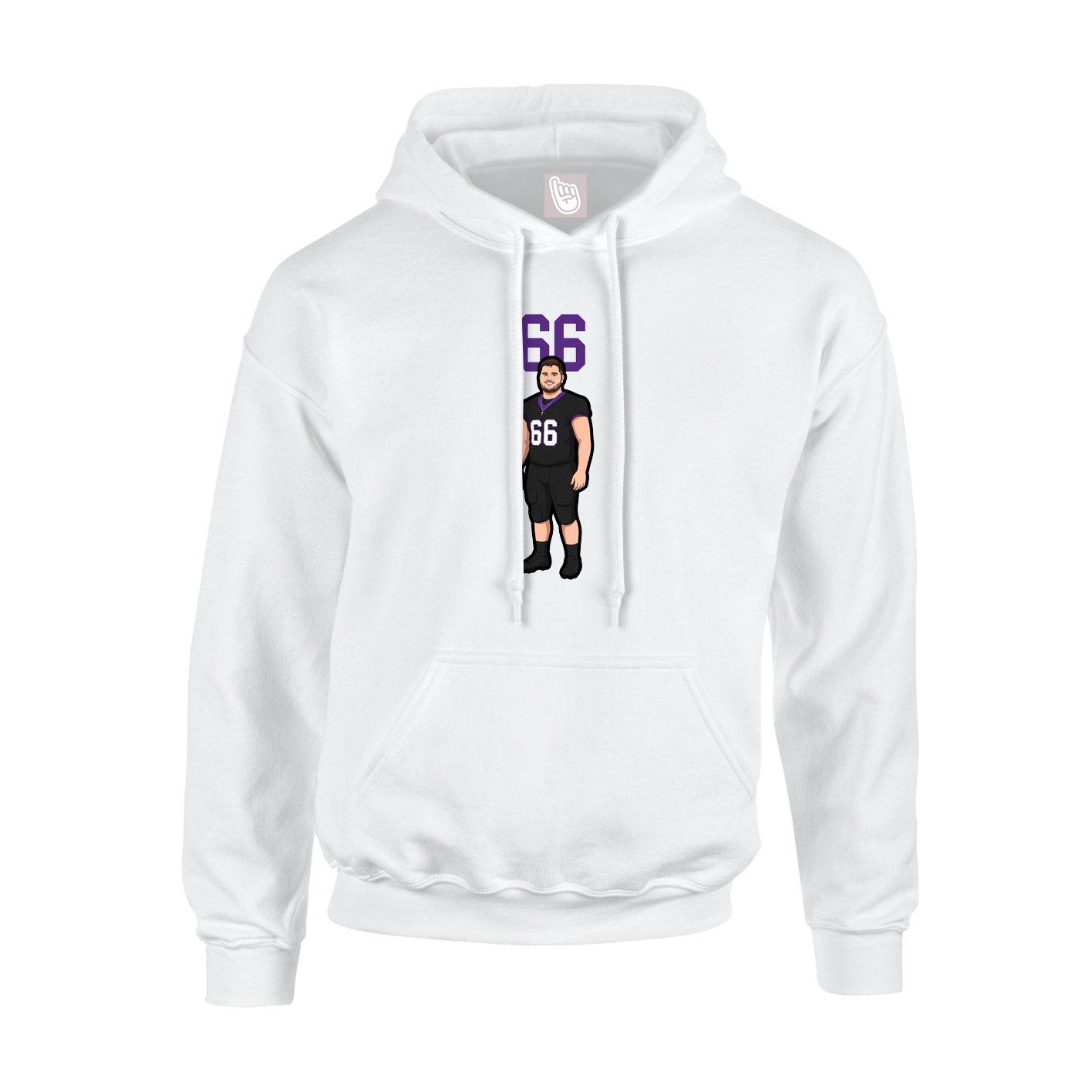 Hoodie — Number Top in White