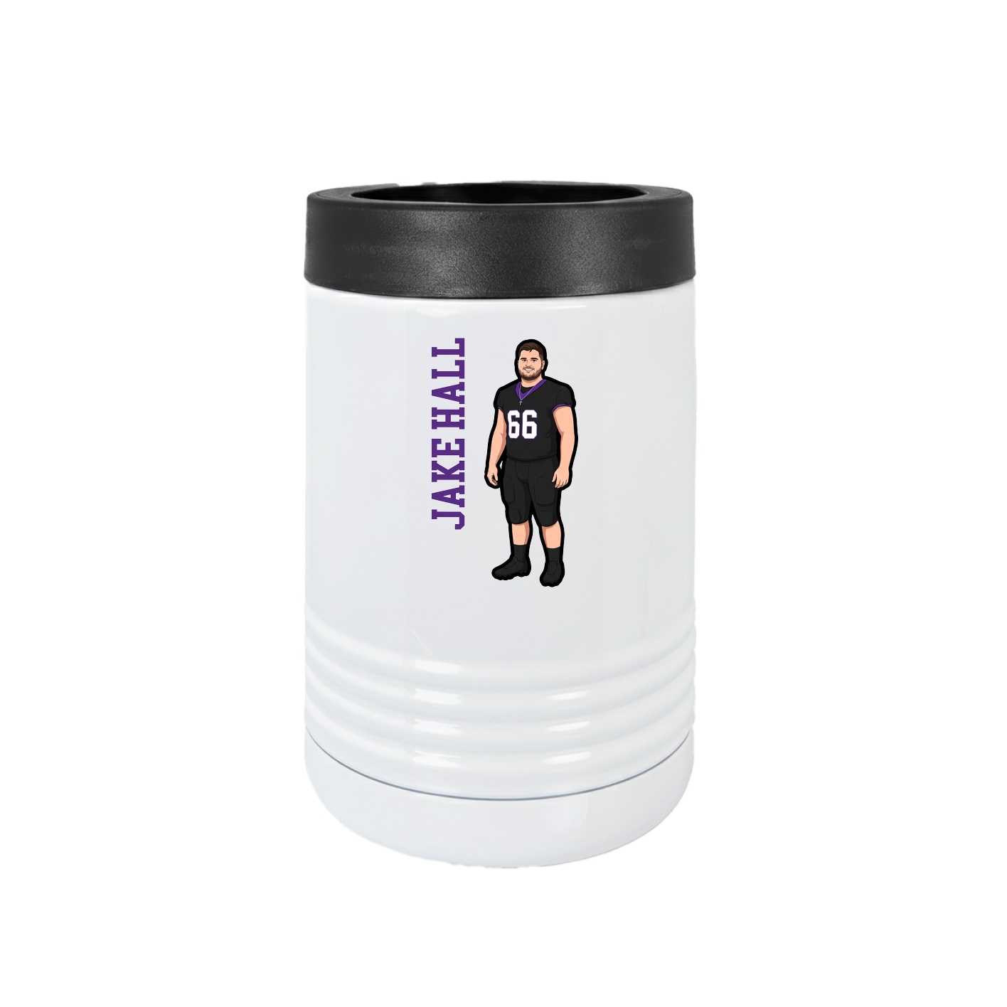 Beverage Holder — Name Vertical in White